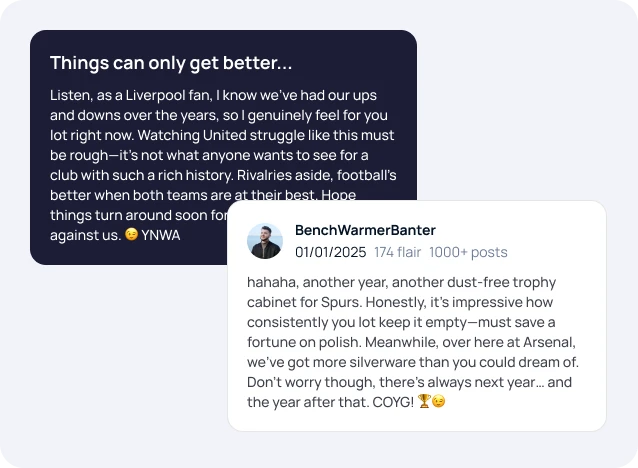 Fans messages